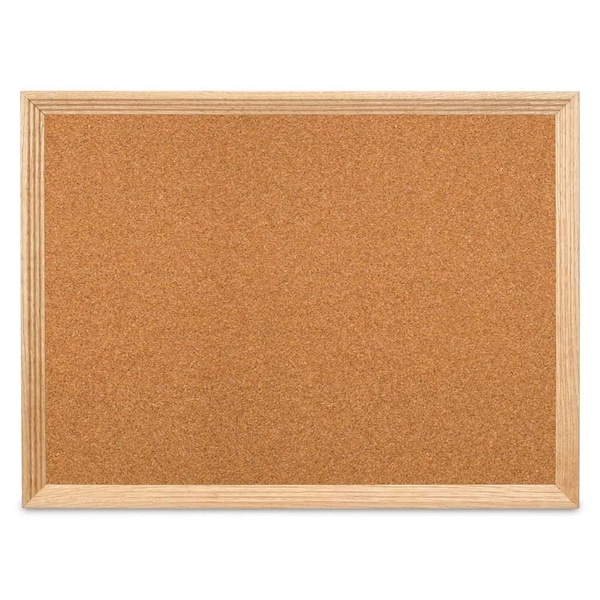 United Visual Products Decor Wood Combo Board, 48"x36", Walnut/White Porcelain & Black UV703DEFAB-WALNUT-WHTPORC-BLACK - main
